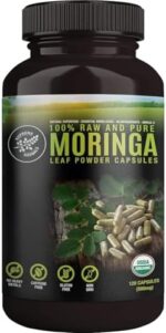 100% Raw and Pure Moringa Leaf Powder Capsules